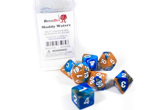 Muddy Waters Tri-Color Swirl Blue/Blue/Brown - Set in Zip Bag