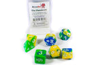 The Parakeet Tri-Color Swirl Green/Yellow/Blue - Set in Zip Bag