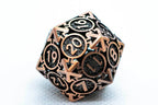 Rustic Copper Deadly Arrow Dice | 7-Dice RPG Set High Visibility - 