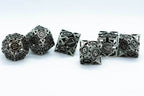 Iron Grey Deadly Arrow Dice | 7-Dice RPG Set High Visibility - 