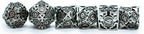 Iron Grey Deadly Arrow Dice | 7-Dice RPG Set High Visibility - 