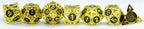 Gold w/Black Deadly Arrow Dice | 7-Dice RPG Set High Visibility - 