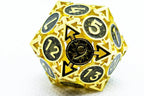 Gold w/Black Deadly Arrow Dice | 7-Dice RPG Set High Visibility - 