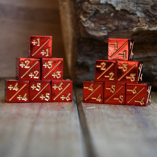+1/+1 Counter Dice- Red, 6ct.