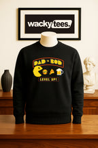 Dad Bod Pac Man 8bit Gaming Style Daddy Body Funny Graphic Tee Shirt