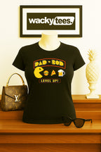 Dad Bod Pac Man 8bit Gaming Style Daddy Body Funny Graphic Tee Shirt