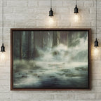 Dagobah Swamp Planet Star Wars Framed Canvas Art