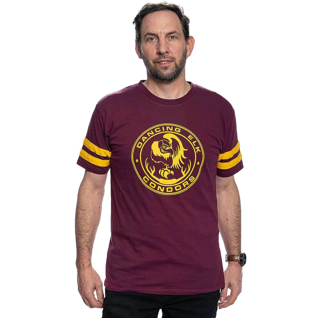 Dancing Elk Condors Halloween Costume T-Shirt Tee with Striped Sleeves Cosplay - S