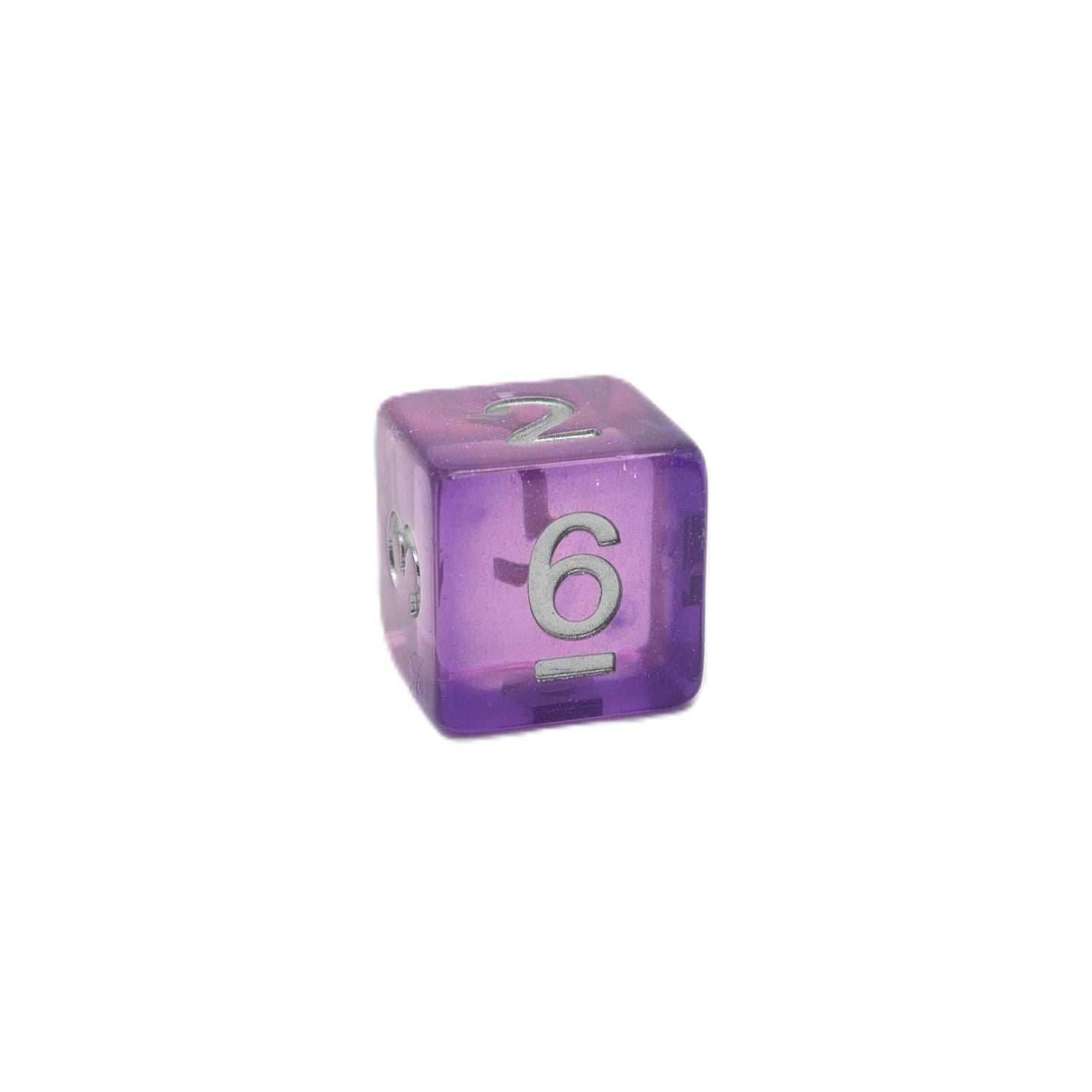 Dancing Lavender - 7 Piece DnD Dice Set | Acrylic RPG Gaming Dice - 