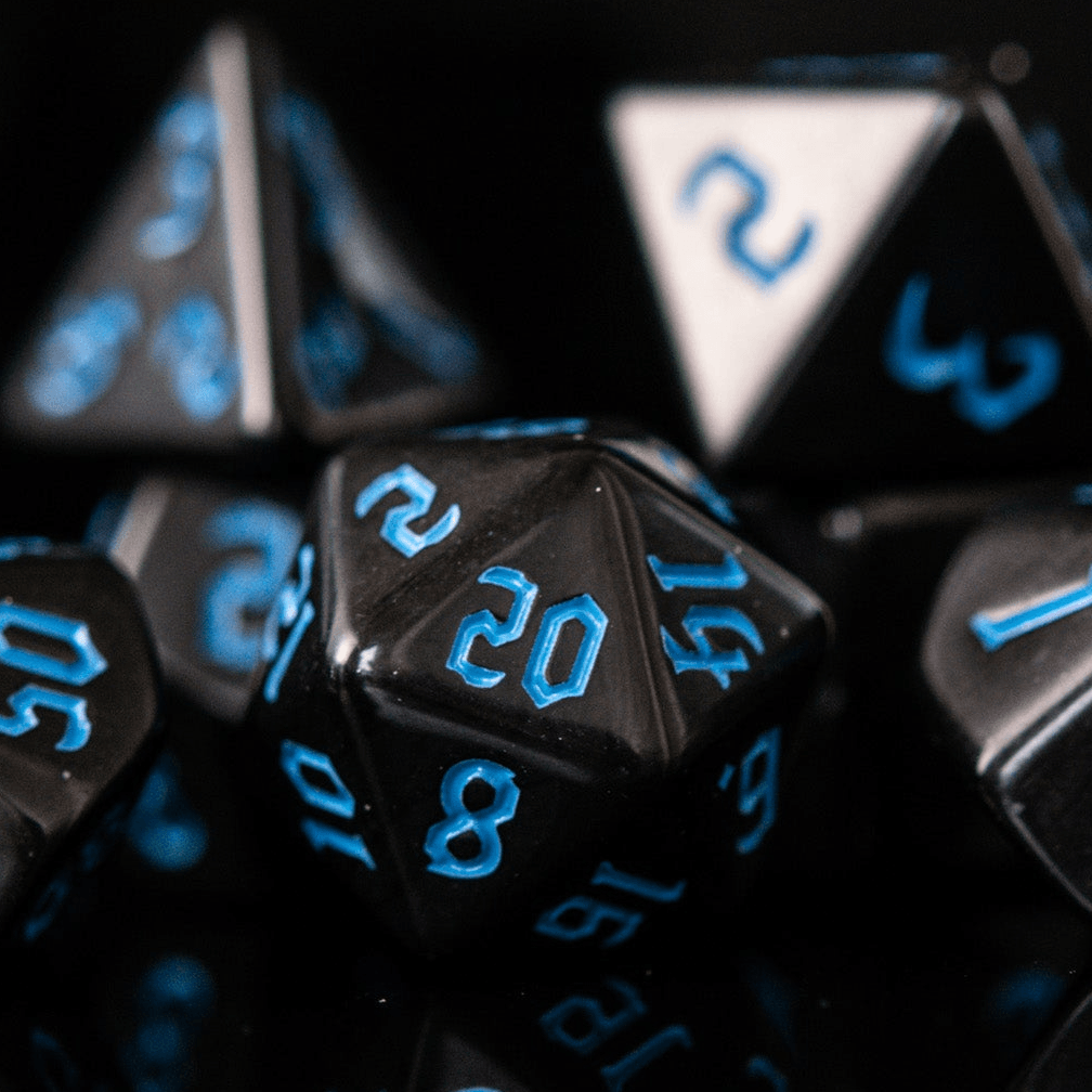 Dark Cathedral Blue Acrylic Dice Set - 