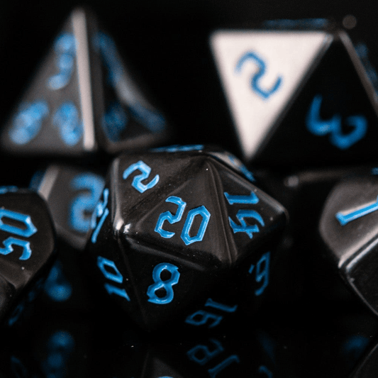 Dark Cathedral Blue Acrylic Dice Set - 