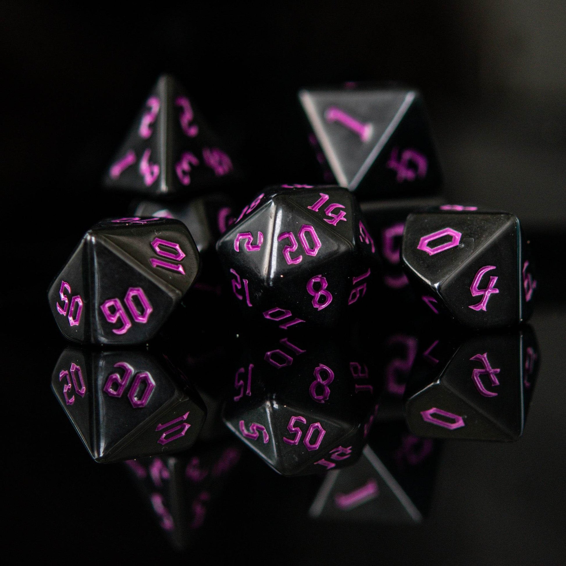 Dark Cathedral Purple Acrylic Dice Set - 
