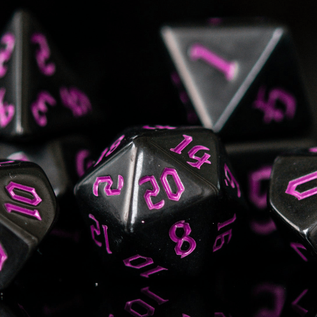 Dark Cathedral Purple Acrylic Dice Set - 