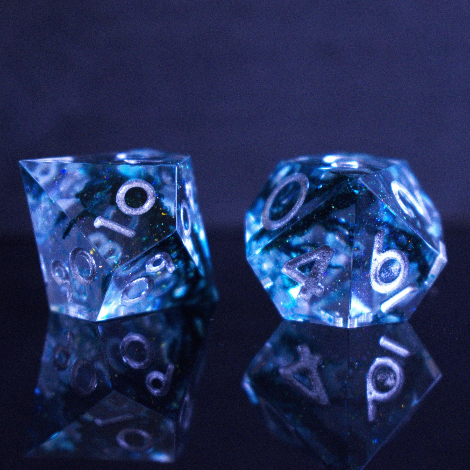 Dark Tide Sharp-Edged Resin Dice Set - 