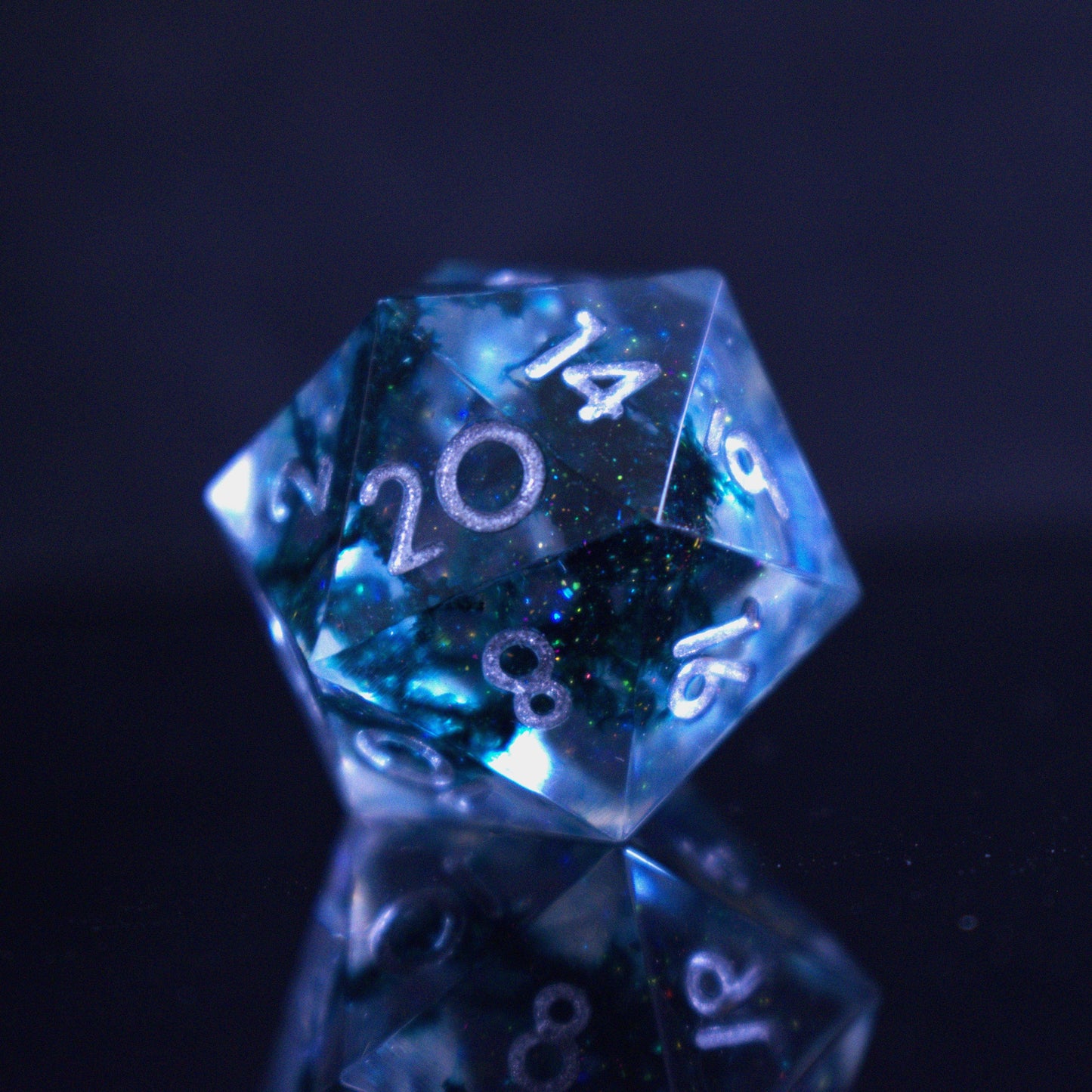 Dark Tide Sharp-Edged Resin Dice Set - 