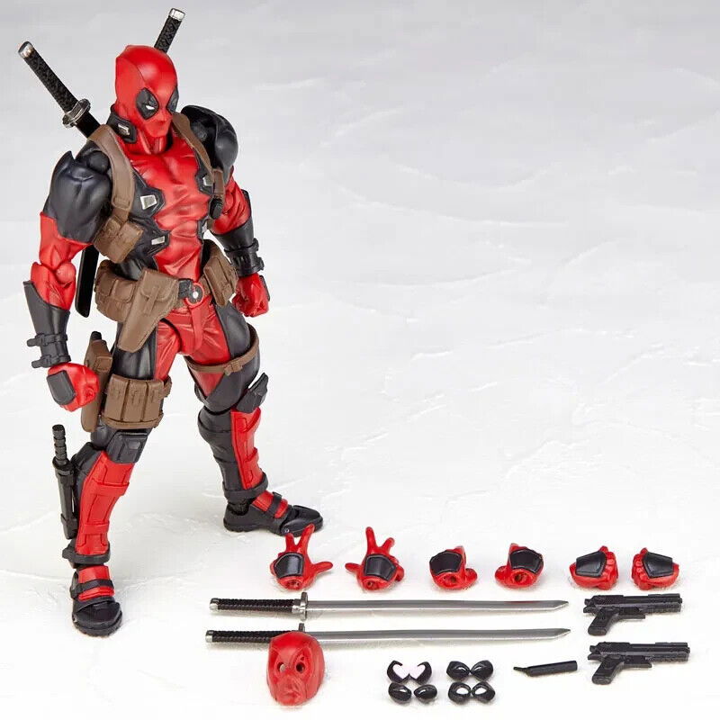 Deadpool Super Hero Figure, Marvel X-Man Moveable Figurine, Toys Gifts 6 in