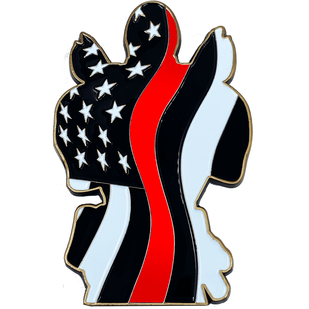 DL7-08 Deadpool inspired Fire Fighter Thin Red Line Fireman FireFighter Department - 