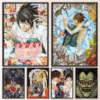 Death Note Anime Poster Prints Wall Art, Painting Bedroom Living Room Wall Bar Restaurant Decor