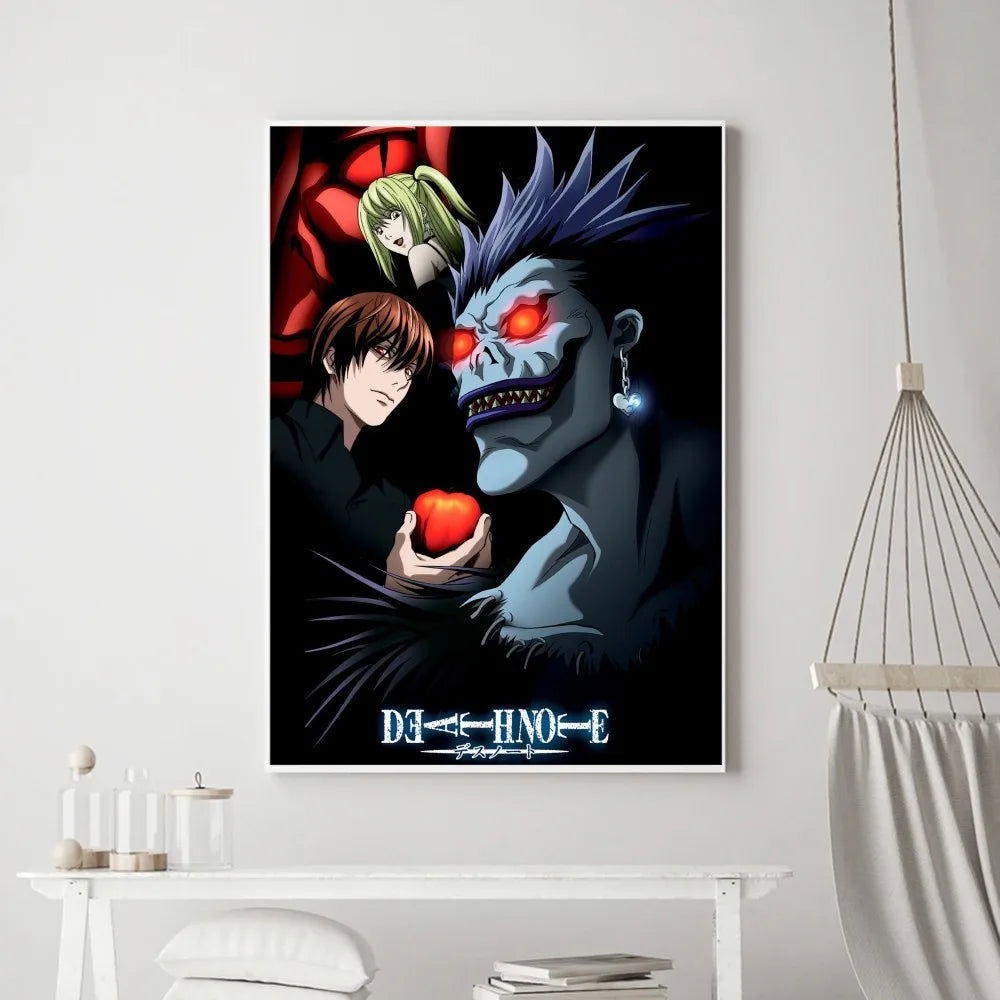 Death Note Anime Poster Prints Wall Art, Painting Bedroom Living Room Wall Bar Restaurant Decor