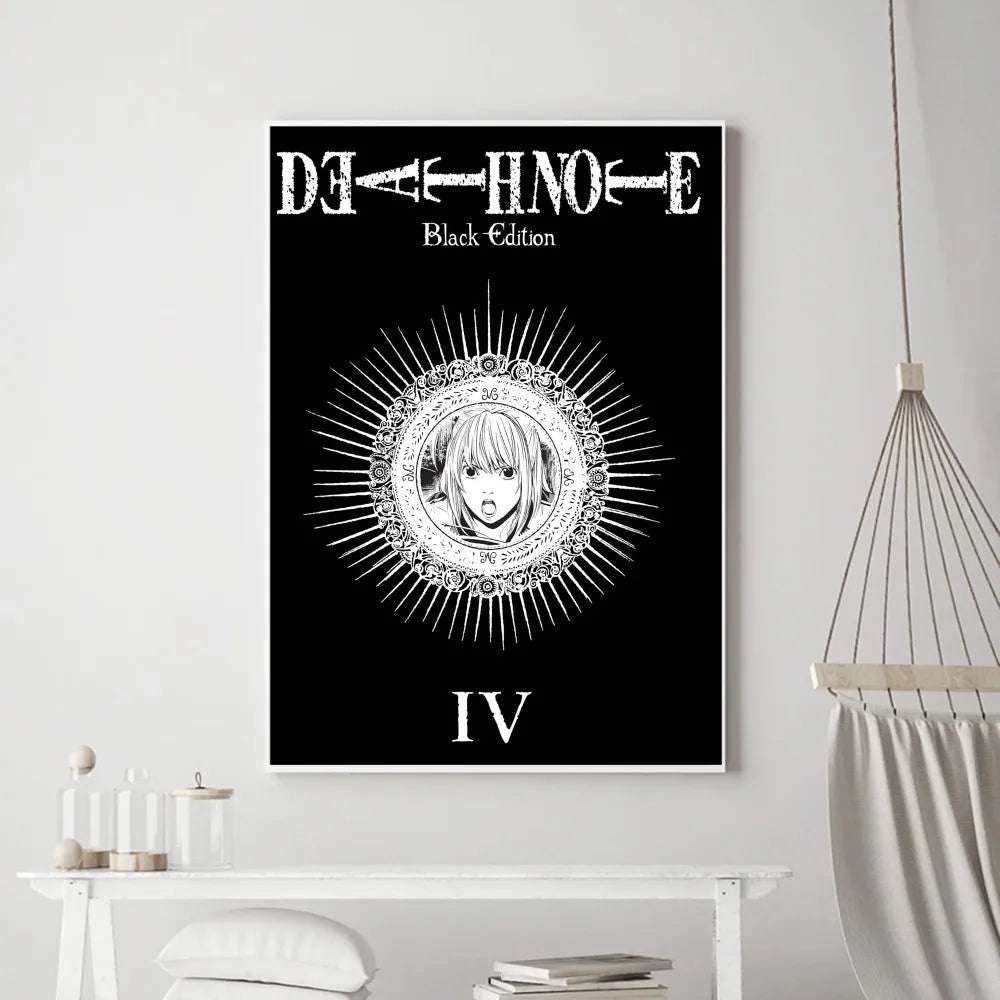Death Note Anime Poster Prints Wall Art, Painting Bedroom Living Room Wall Bar Restaurant Decor