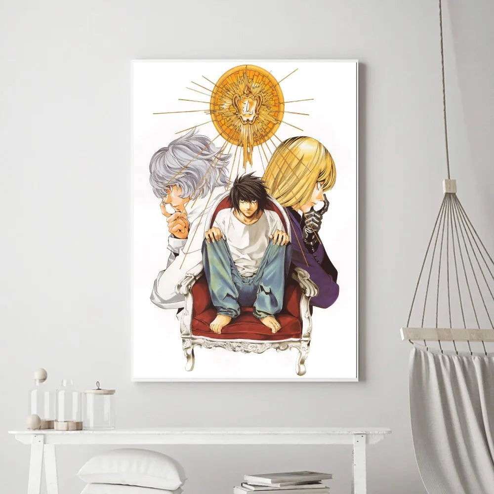 Death Note Anime Poster Prints Wall Art, Painting Bedroom Living Room Wall Bar Restaurant Decor