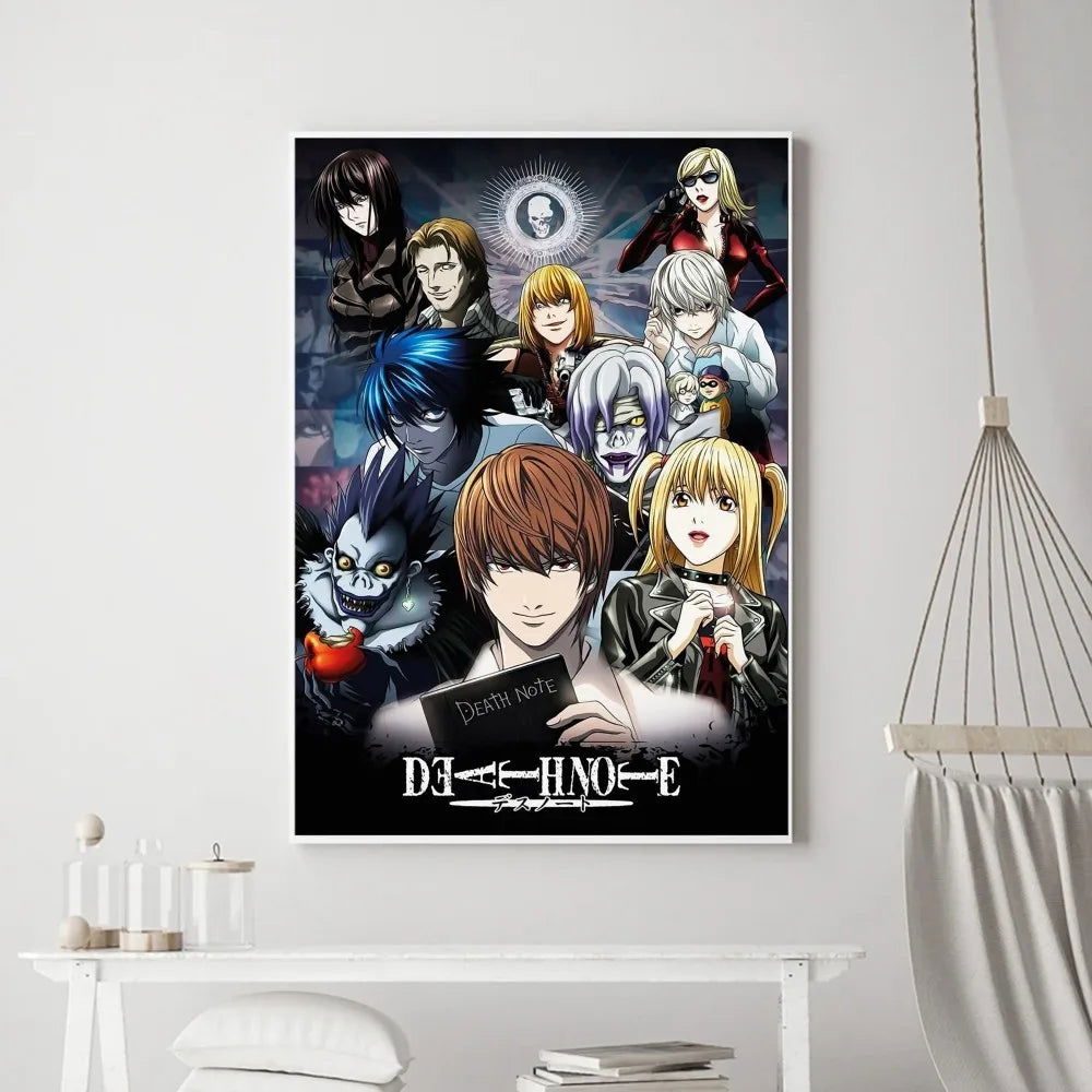 Death Note Anime Poster Prints Wall Art, Painting Bedroom Living Room Wall Bar Restaurant Decor