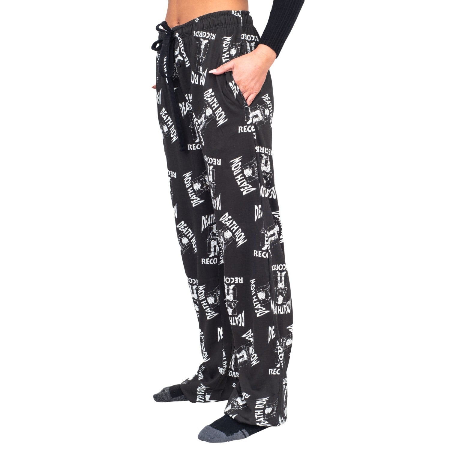 Deathrow Records Logo Toss Adult Sleep Lounge Pants