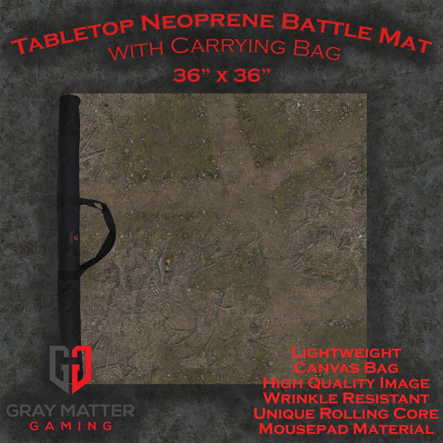 Deep Forest - Neoprene Battle Mat - Warhammer, AoS, 40K, Kill Team, MCP, Shatterpoint, Legion, More - 36x36