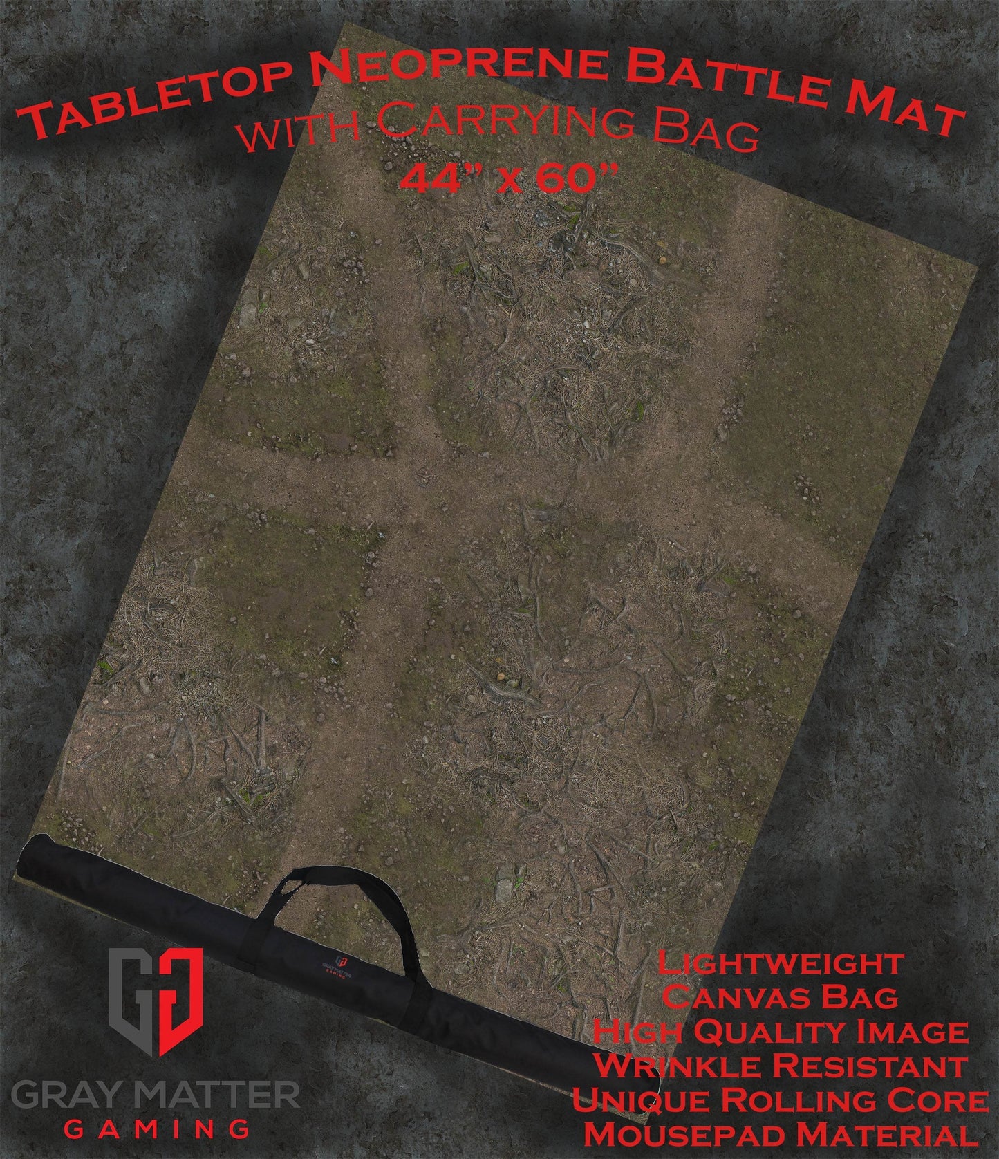 Deep Forest - Neoprene Battle Mat - Warhammer, AoS, 40K, Kill Team, MCP, Shatterpoint, Legion, More - 44x60