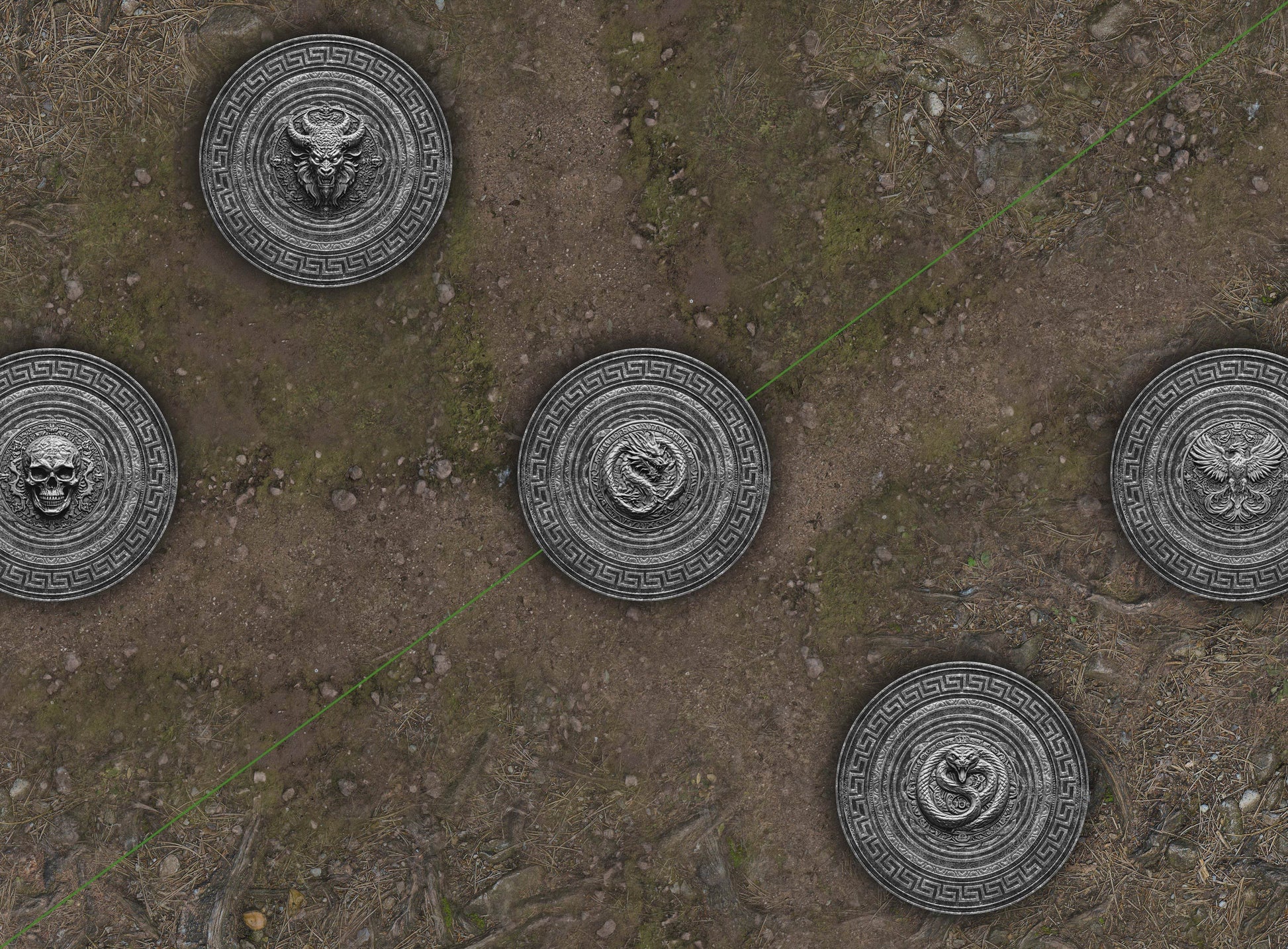 Spearhead - Cracked Earth & Deep Forest - Neoprene Battle Mat - Warhammer Spearhead AoS Age of Sigmar - 22x30