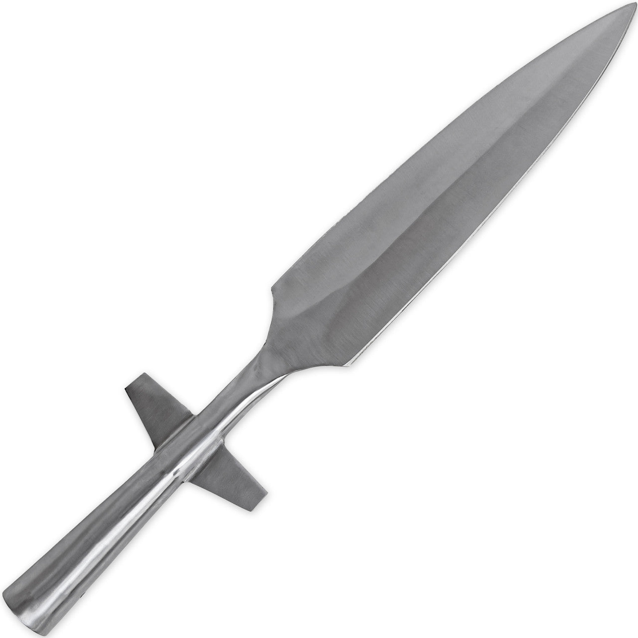 Deflect Option Medieval Hand Forged Winged Spearhead-0