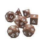 Deku Seed- 7 Piece DnD Dice Set | Wood RPG Gaming Dice - 