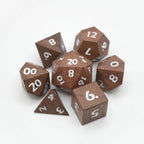 Deku Seed- 7 Piece DnD Dice Set | Wood RPG Gaming Dice - 