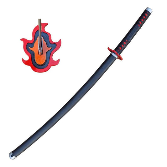 Demon slayer Tanjiro Kamado Nichrin Blade Flame Katana sword V2-0