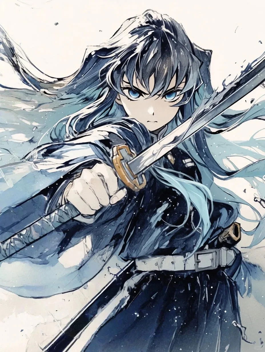 Demon Slayer Diamond Painting Kit Mosaic, Kimetsu no Yaiba Artist DIY Kit Home Decoration Picture Wall Art