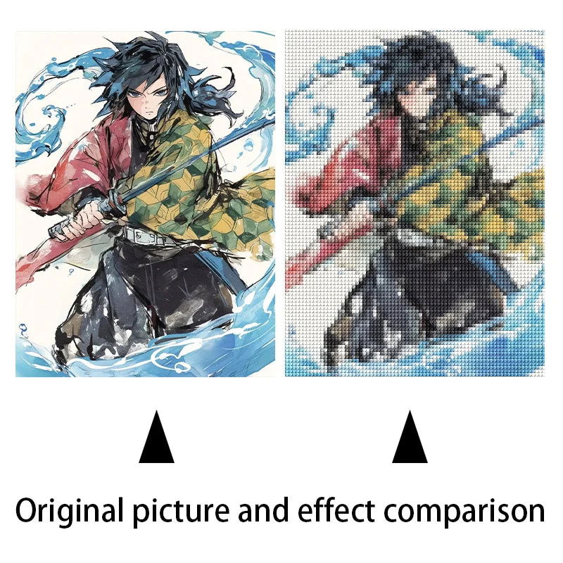 Demon Slayer Diamond Painting Kit Mosaic, Kimetsu no Yaiba Artist DIY Kit Home Decoration Picture Wall Art