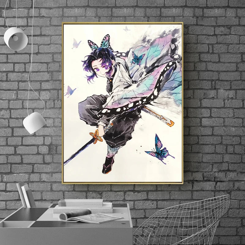 Demon Slayer Diamond Painting Kit Mosaic, Kimetsu no Yaiba Artist DIY Kit Home Decoration Picture Wall Art