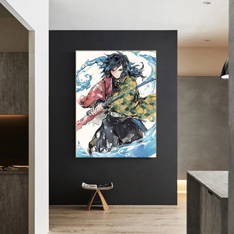 Demon Slayer Diamond Painting Kit Mosaic, Kimetsu no Yaiba Artist DIY Kit Home Decoration Picture Wall Art