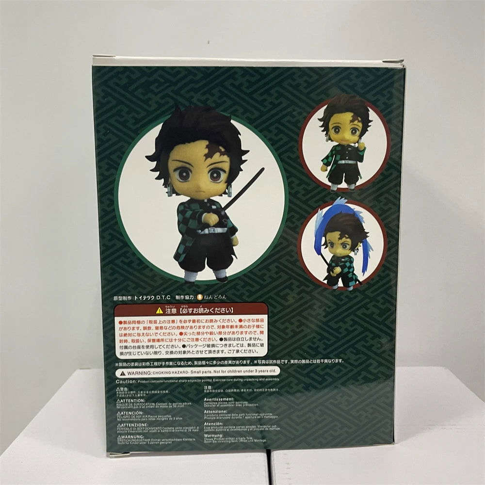 Demon Slayer Mini Anime Figurines, Inosuke, Tanjirou, Nezuko, Zenitsu, Giyuu, Regoukou, Tengen, Cute Kawaii Chibi Kimetsu no Yaiba 10 cm