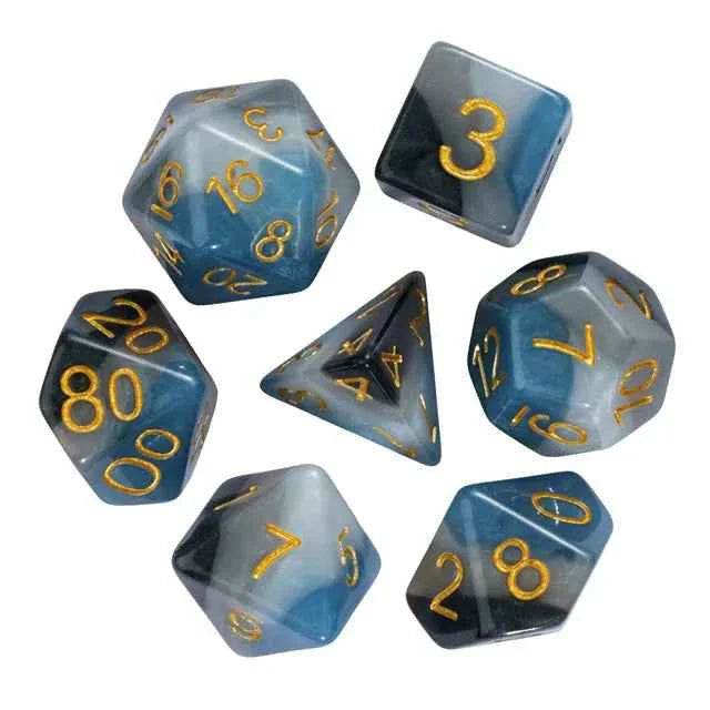 Denim Swirls RPG Dice Set - 