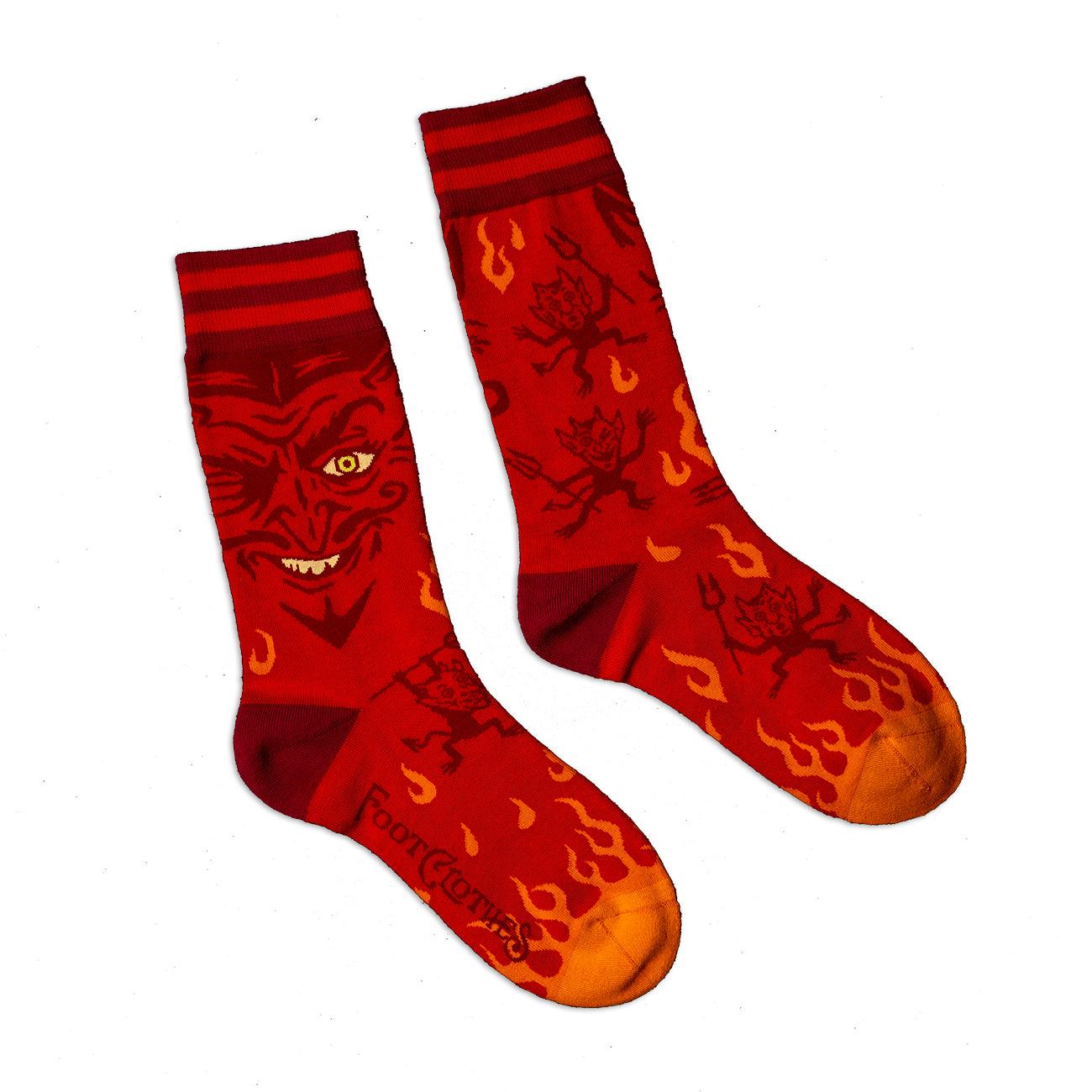 Vintage Devil Crew Socks-0