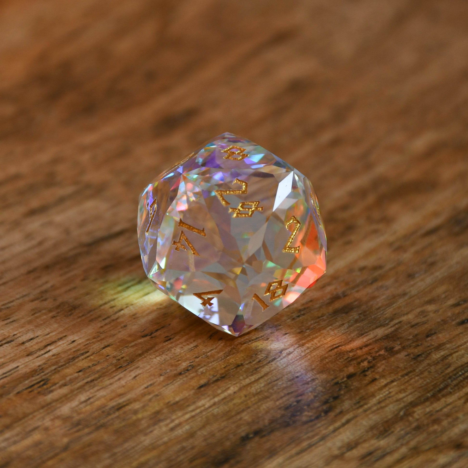 Diamond Prism Multifaceted Glass Dice Set 'PRE-ORDER | SPRING EVENT DEAL' - 