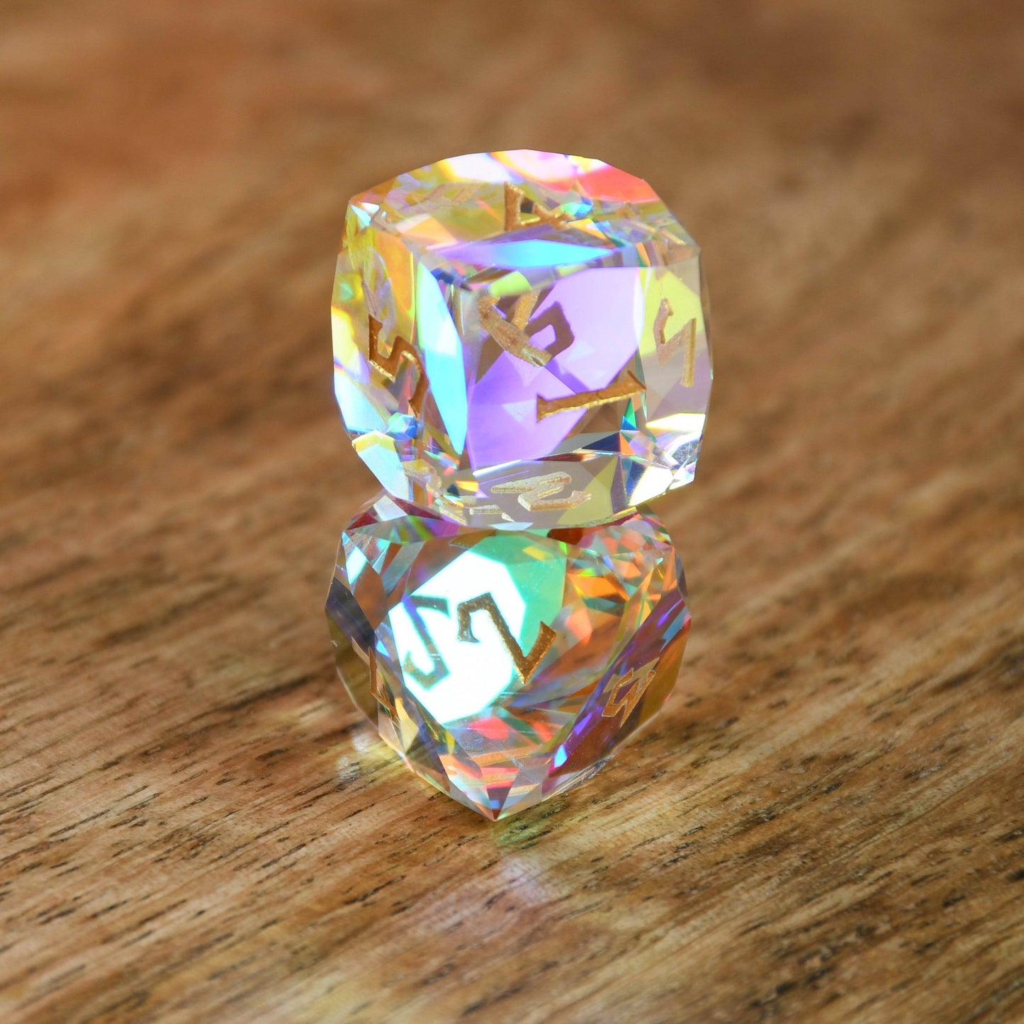 Diamond Prism Multifaceted Glass Dice Set 'PRE-ORDER | SPRING EVENT DEAL' - 
