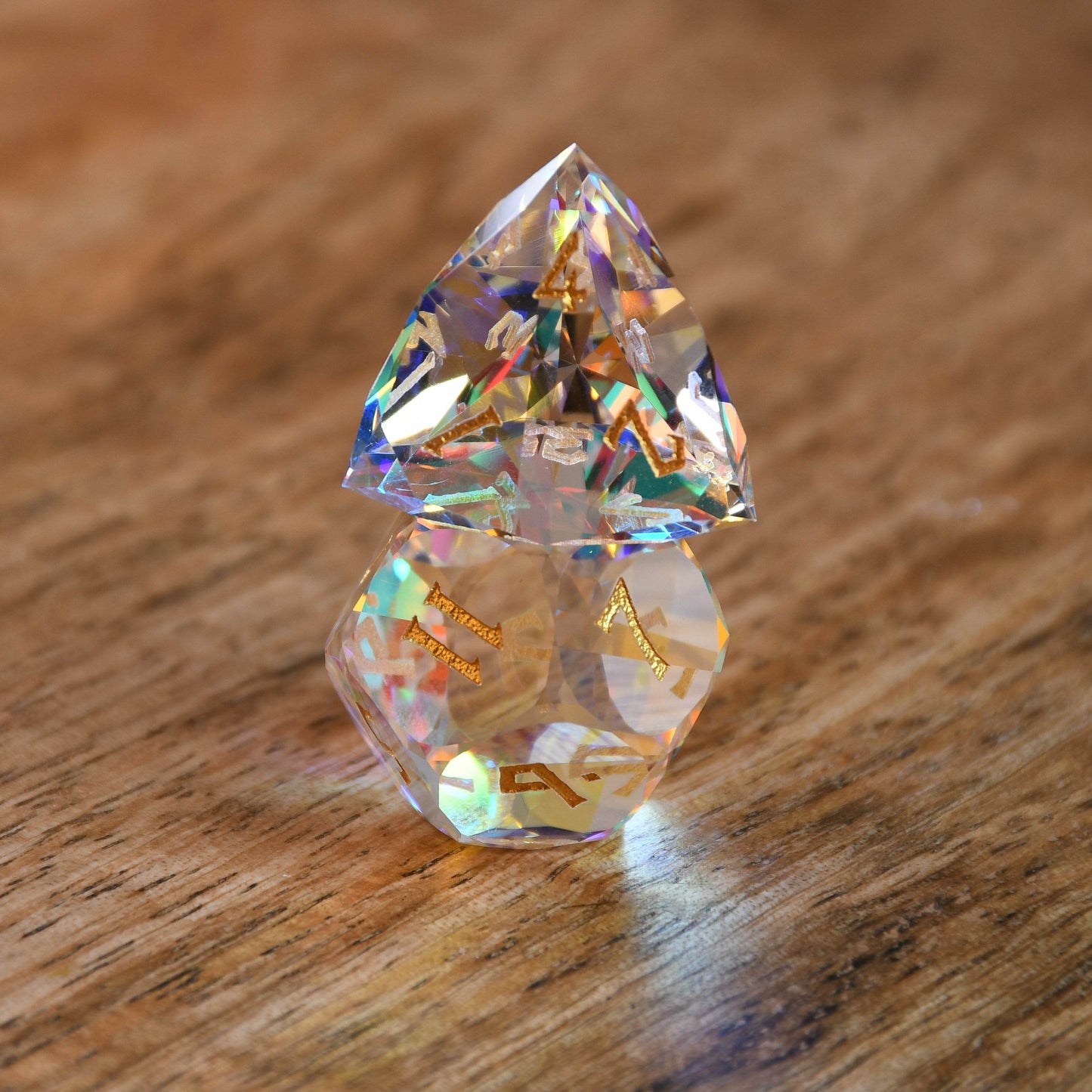 Diamond Prism Multifaceted Glass Dice Set 'PRE-ORDER | SPRING EVENT DEAL' - 