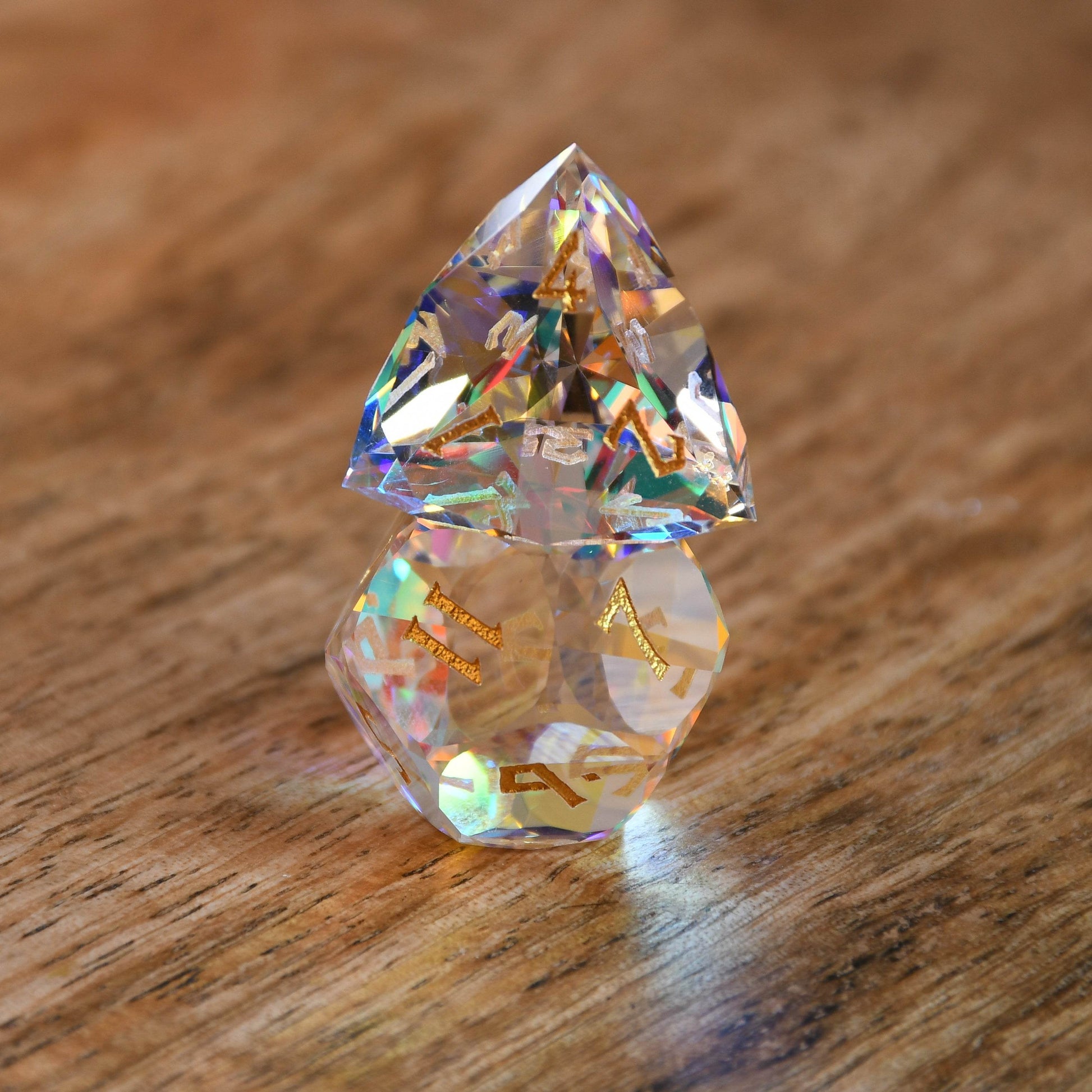 Diamond Prism Multifaceted Glass Dice Set 'PRE-ORDER | SPRING EVENT DEAL' - 