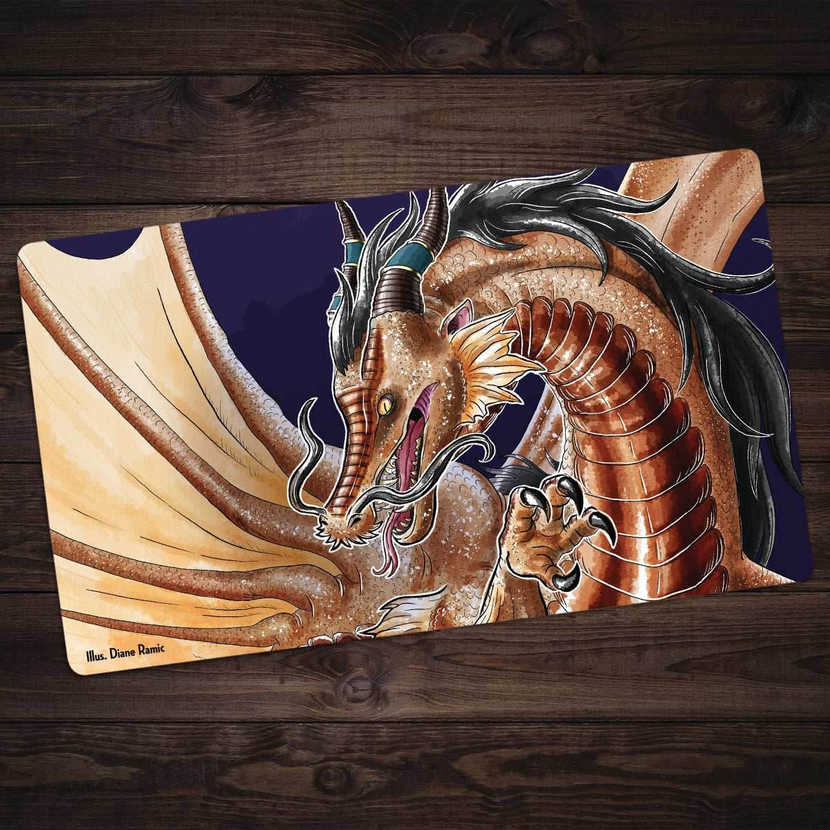 Regal Copper Dragon Playmat - Standard Playmat / Plain