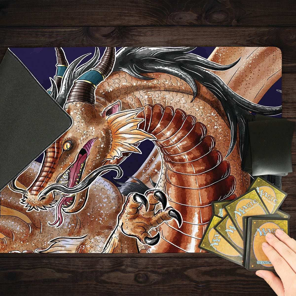 Regal Copper Dragon Playmat - Standard Playmat / Plain