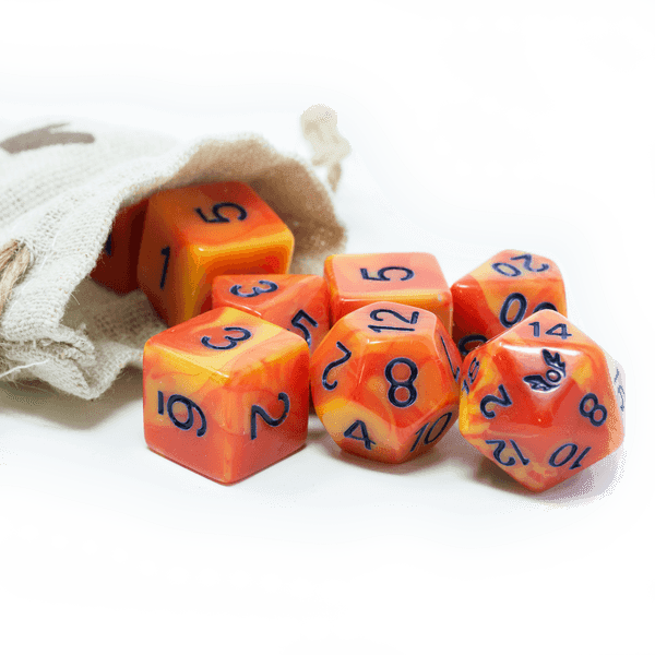 Humblewood: Alderheart Ember Dice and Pouch - 