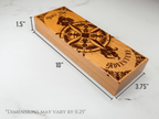 Compass Adventure | Engraved Dual Hex Dice Vault - Purpleheart