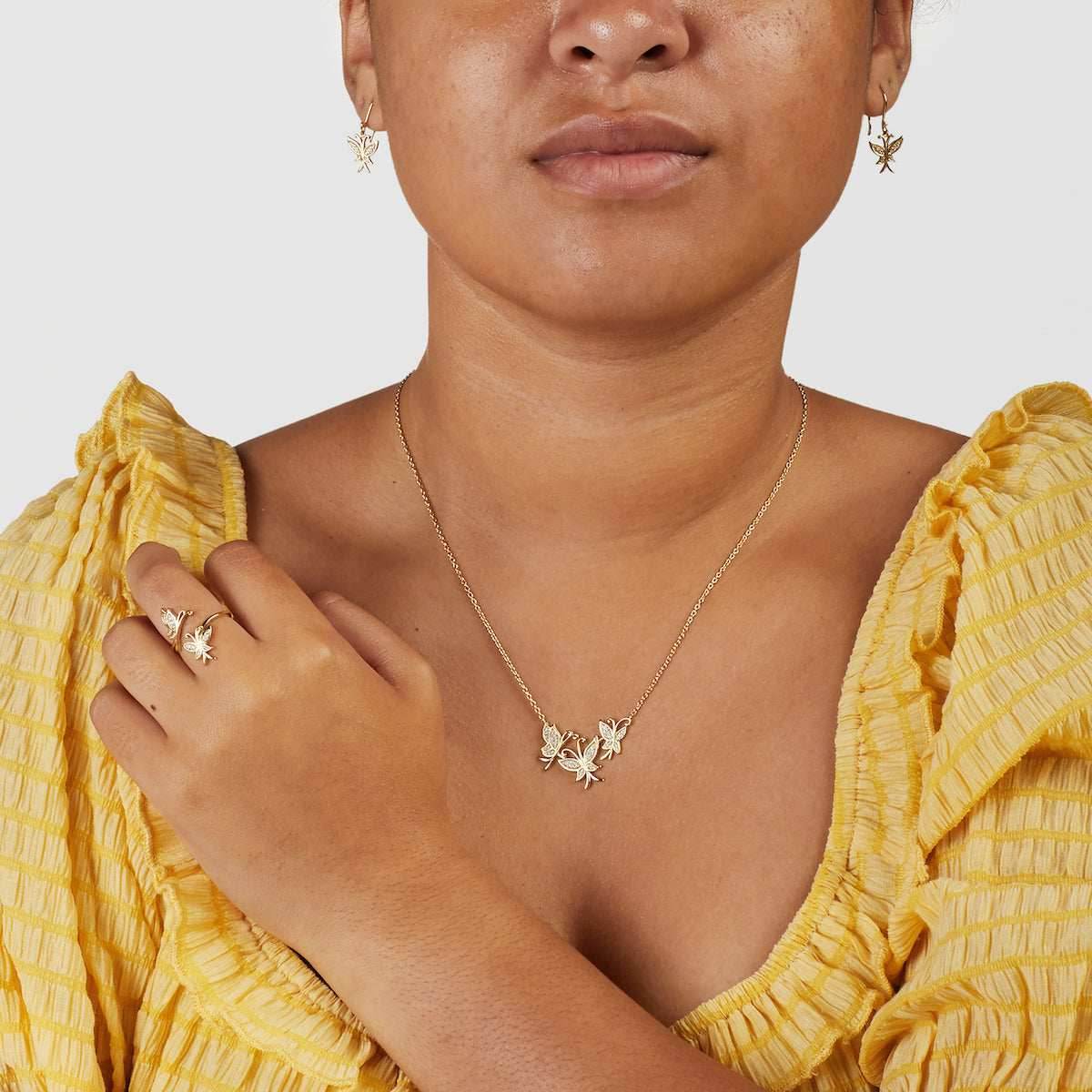 Disney X RockLove ENCANTO Mirabel Golden Butterfly Ring - Size 5